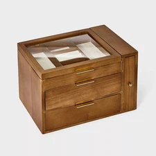 Three Drawer with Vertical Necklace Storage Jewelry Organizer - A New Day