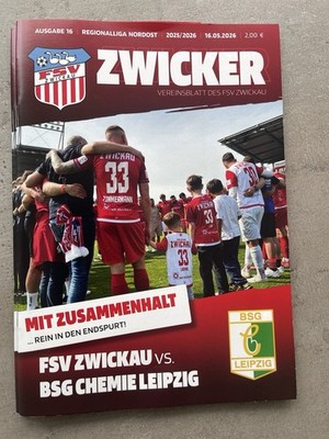 Stadionheft, Fanzine, Zwicker, FSV Zwickau- BSG Chemie Leipzig