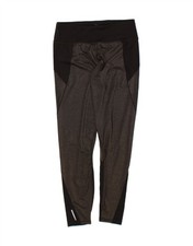 PUMA Womens Leggings UK 12 Medium Grey Colourblock DU06