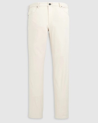 johnnie-O Momentum Stretch Knit Performance Pants Beige Size 40W x 32L