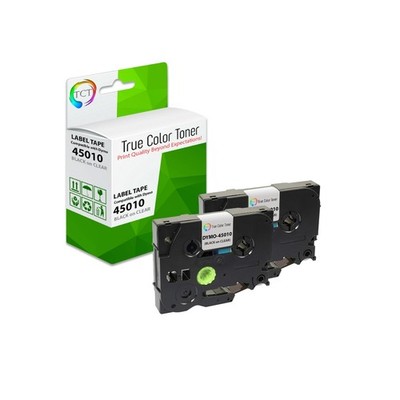 TCT Premium Compatible Label Tape Replacement for Dymo 45010 - 2 Pack
