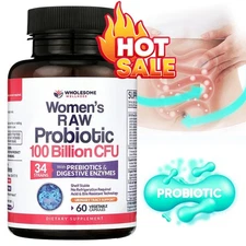 Wholesome Wellness 100 Billion Women's Probiotics - Promotes Gut Health