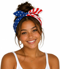 4Th of July Headbands for Women American Flag Hair Accessories- Patriotic Women'