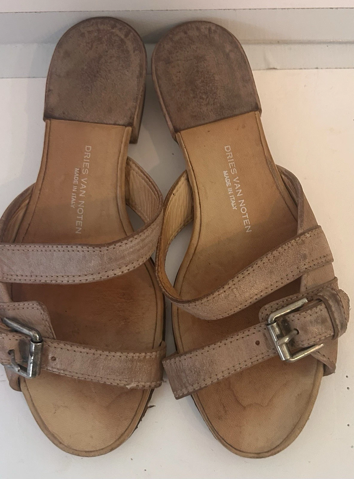 VANS Sandali slip on Dries Van Noten donna taglia 37 7 rosa blush scarpe slide # 7146