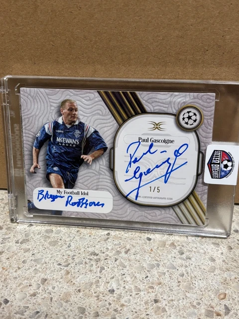 2024/25 Topps Definitive Paul Gascoigne "My Football Idol" Auto 1/5 Bryan Robson