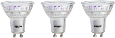 Philips Gu10 Led Dimmable Light Bulbs 3 Pack Energy Efficient Warm White 3000K