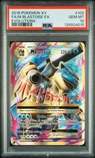 2016 POKEMON XY EVOLUTIONS FA/M BLASTOISE EX#102 EVOLUTIONS PSA 10