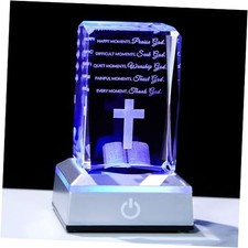 3D Crystal Christian Gifts for Women Men Faith, Bible Verse  Happy moment  