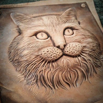 3D Stoffpuppe Katze Leder Prägeform Aluminium Stempel Logo Presse Handwerk Werkzeuge