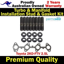 Permaseal Exhaust Manifold Studs&Gasket Kit For Toyota 2KD-FTV 2.5L