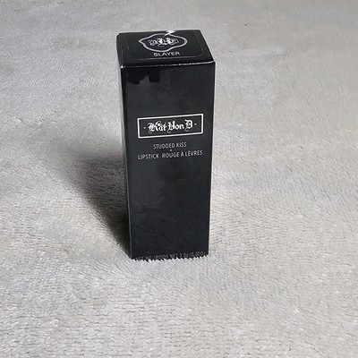 KVD Beauty Kat Von D Studded Kiss Slayer Black Lipstick NEW Gothic Punk Make Up