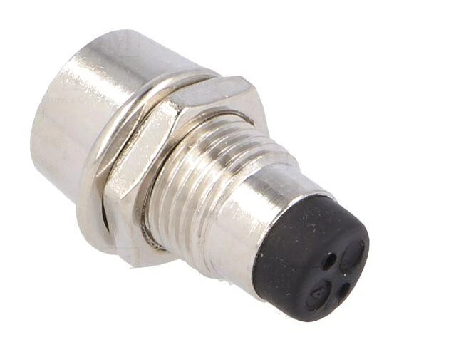 SCI Fassung für LEDs 5mm, Chrom, konkav, mit Gummiblende, Montageöffnung 8,2mm - Bild 4 von 4