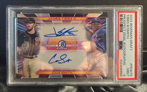 James Tibbs III / Cam Smith #PDA-TS 2024 Bowman Draft Prospect Dual Autograph card