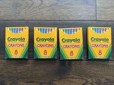 NOS Lot 1999 Crayola Crayons, 8 pack ( 4 boxes) Vintage Binney & Smith