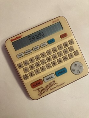 Scrabble Players Dictionary SCR-226 Franklin Electronic Game Device Tested WORKS
