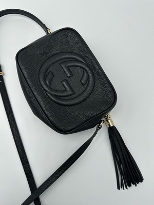 Gucci Umhängetasche Schwarz, Leder, Original