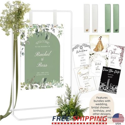 Adjustable Wedding Sign Holder Easel Stand Durable Iron Display Stand W/ Strap