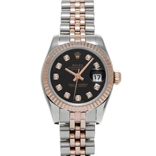 ROLEX Datejust 179171G black/diamond WATCH 692287