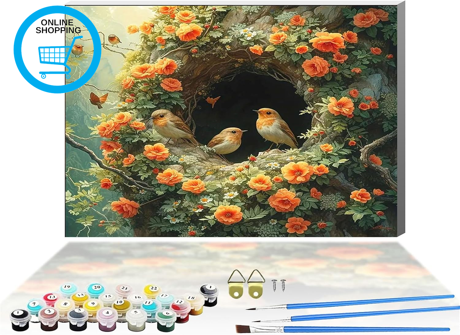 Paint by Numbers for Adults,Painting by Number Kits Canvas,Easy Cheerful Paintin