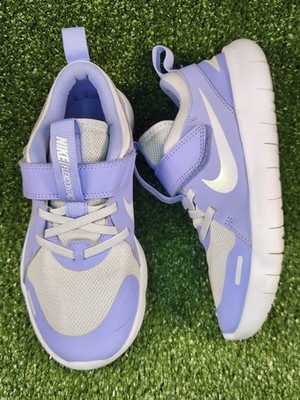 Nike Flex Contact 4 Little Girls Kids Purple Gray Running Sneakers Shoes Size 2