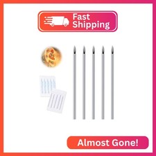 16G Body Piercing Needles,10pcs DJCIW Sterile Disposable Stainless Steel Needles