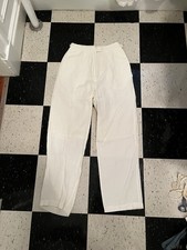 90s Vintage White Linen Pants