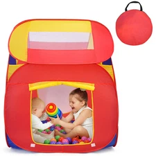 Portable Kid Play House Toy Tent with 100 Balls - Color: Multicolor