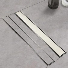 Linear Shower Drain  12 Inch Brushed 304 Stainless Steel Rectangle Shower Flo...