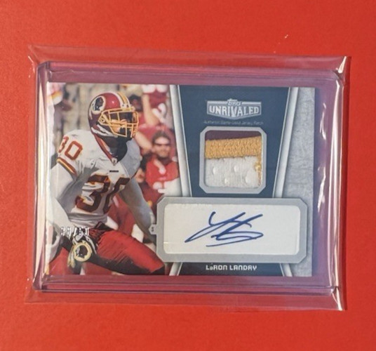 LaRon Landry 36/50 2010 Topps Unrivaled Auto Patch/Jersey Relic UAP-LL Game-Used view 17