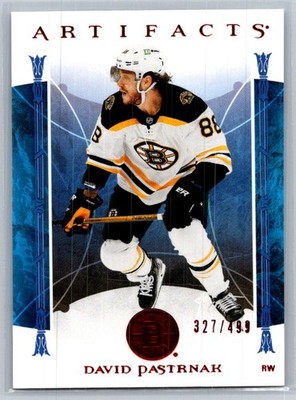 2022-23 Upper Deck Artifacts #87 David Pastrnak Ruby #/499