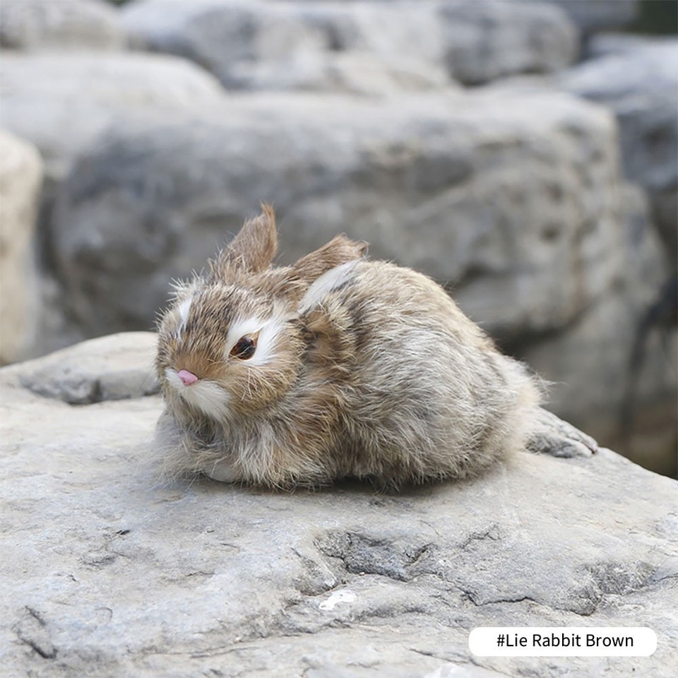 Simulation Rabbit Plush Toy Children Cognition Chicken Model Figurine ...