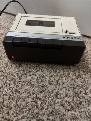 For Parts Atari 1010 Program Recorder Cassette Drive W/ Oem Power Supply Cord