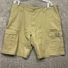 Wrangler Beige Khaki Cargo Shorts Men's 38 Heavyweight Workwear Fishing Hiking