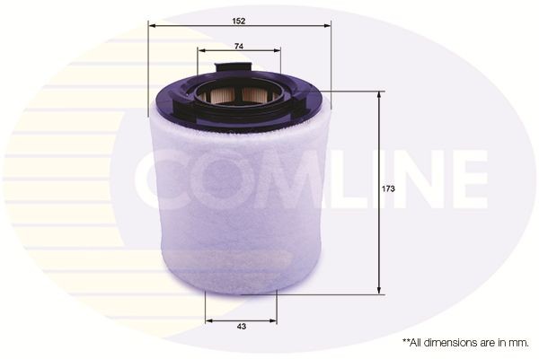 Air Filter Fits Audi A1 Seat Ibiza Toledo Skoda Fabia Rapid VW COMLINE EAF764