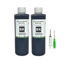 Black Ink Refill Kit for Canon PG-240 PG-243 PG-245 Refill Ink Bottle 2x250ml
