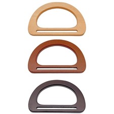 Handbag Handles D Shape Wooden Purse Handles,Replacement Bags Handle for Bags