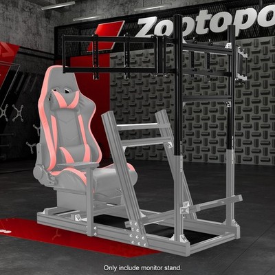 Zootopo Triple Monitor Mount Stand For Aluminum Racing Sim Cockpit Fit Logitech