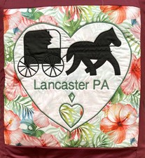 Quillow (Combo Pillow/Small Blanket) Lancaster Habiscus Amish Made in USA