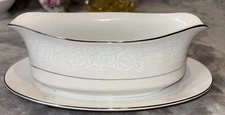 M Fine China Japan - Prelude - 5552 -Gravy Boat with Underplate  - Free Shipping