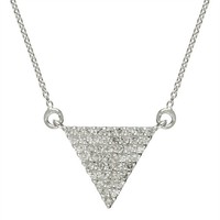Silverly Sterling Silber Zirkonia Dreieck Halskette