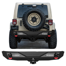 Steel Rear Bumper Wled Lights Drings For 20072017 Jeep Wrangler Jk Offroad