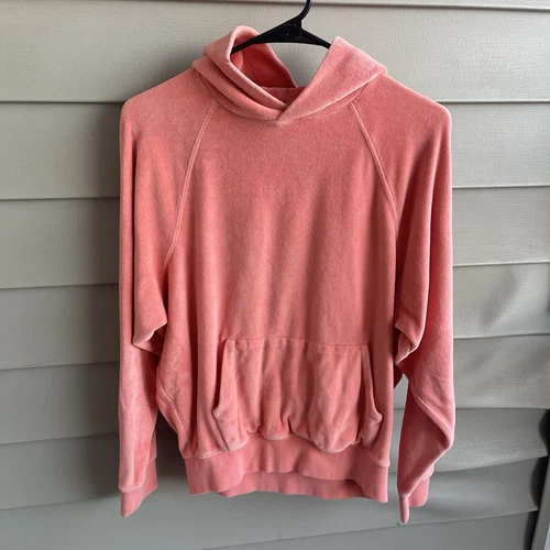 Felpa con cappuccio FEAR OF GOD Essentials velluto misto cotone arancione donna taglia XS