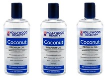 BL Hollywood Beauty Coconut Premium Oil 8oz each Three Pack 