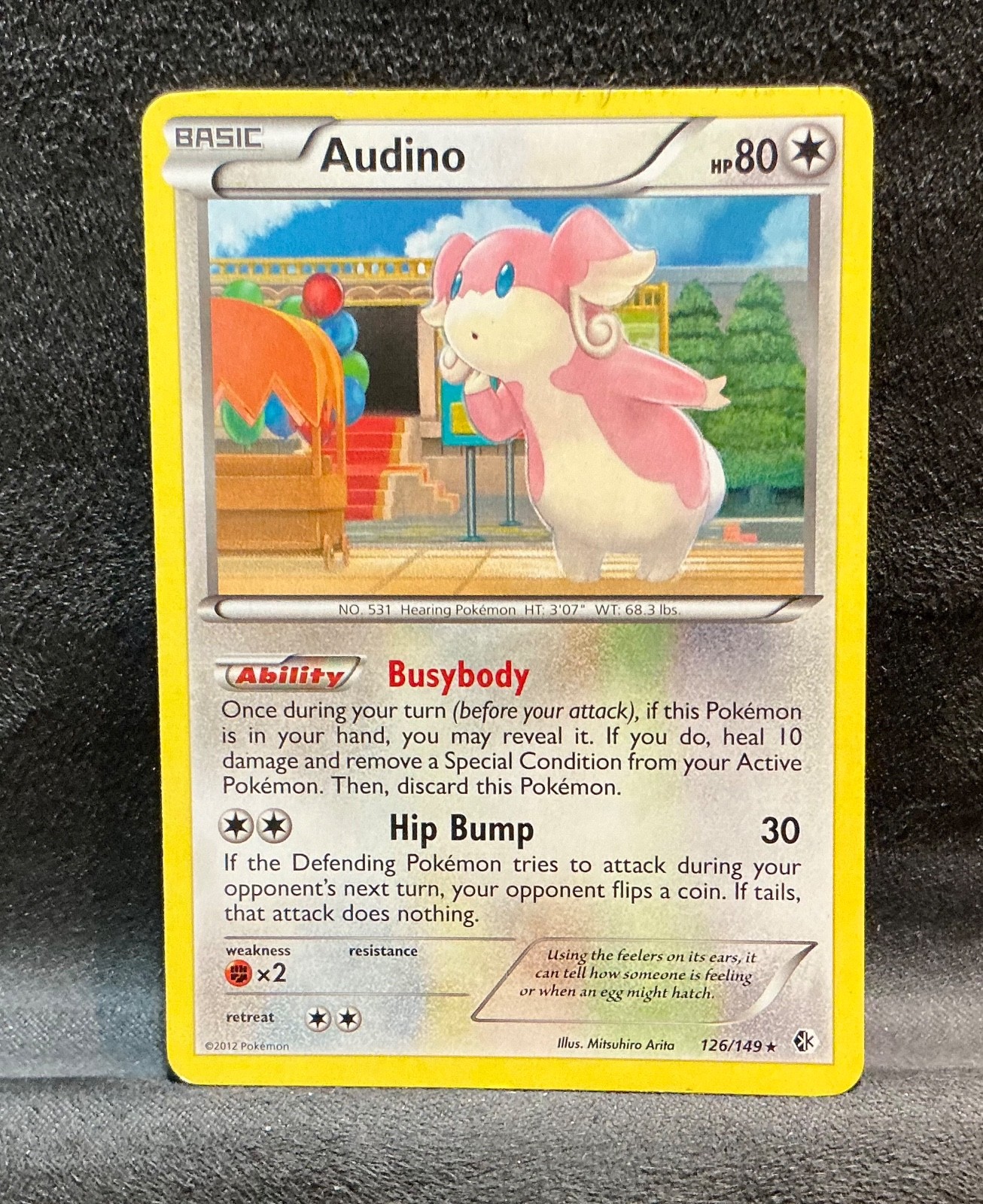 Audino 126/149 Boundaries Crossed Regular Rare Pokemon Card