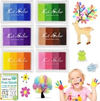 Dazspirit Stempelkissen Set, 6 Farben Stempel Fingerfarben Kinder Ungiftig