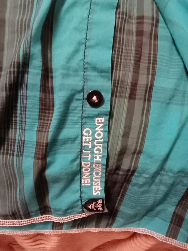 Roar Blue & Black Men's Long Sleeve Signature Button Shirt, Embroidered, Size XL - Image 4 of 4