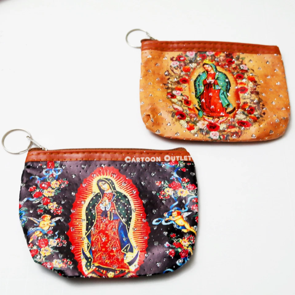 12 Virgen De Guadalupe Key Chain Coin Bag Recuerdos Baptism Communion Bautizo - Image 4 of 4
