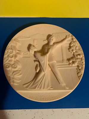 Madame Butterfly Collection Issue LaScala Grand Opera Ivory Alabaster Plate 1977