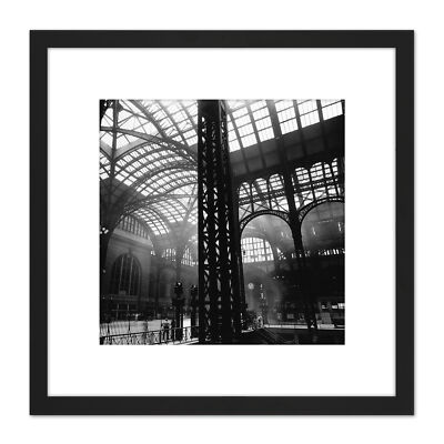 Abbott Penn Station Innenraum New York altes Foto quadratisch gerahmtes Wandbild 8 x 8 Zoll