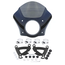 Gauntlet Headlight Fairing 49mm Trigger Lock Fit For Harley Dyna Street Bob FXDB